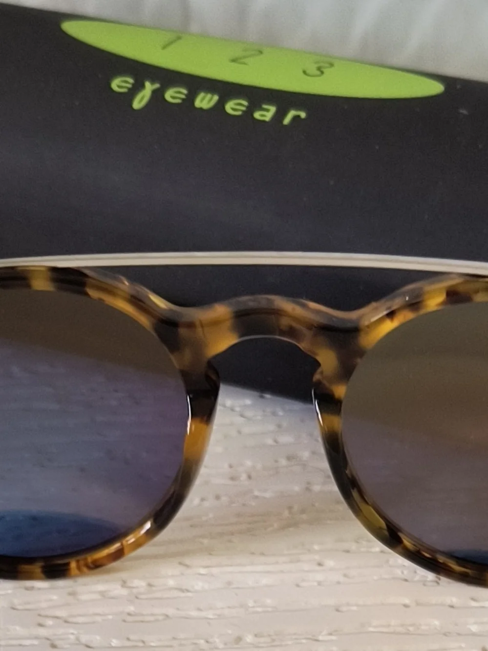 Tortoiseshell Frame Sunglasses with Green Mirrored Lenses